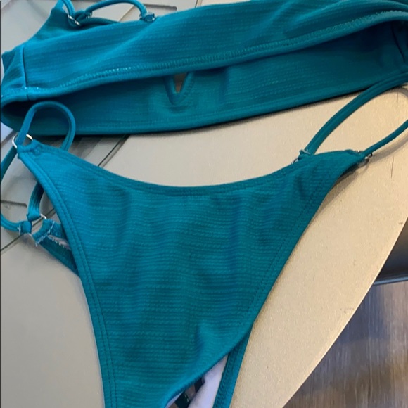 Beach Bunny Swim Sea Foam Green Bikini Busty Top And Small Bottom